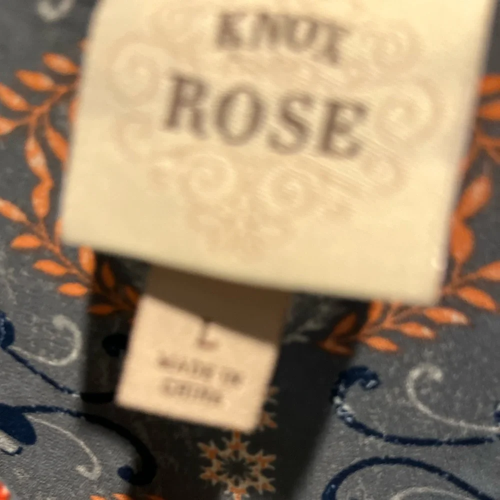 Knox Rose Blue Floral Boho Peasant Blouse - Picture 3 of 7